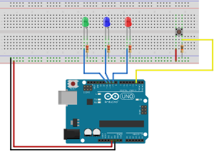 Figura 2: Schema collegamenti sulla breadboard.